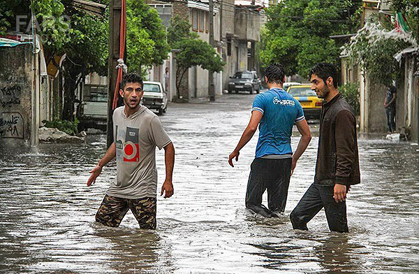 تصاویر/ باران ساری تا بالای زانو