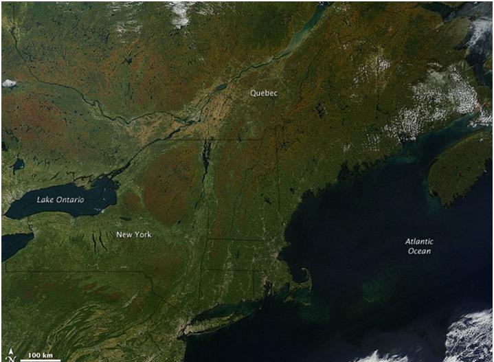 عکس ماهواره‌ای ناسا از شروع پاییز