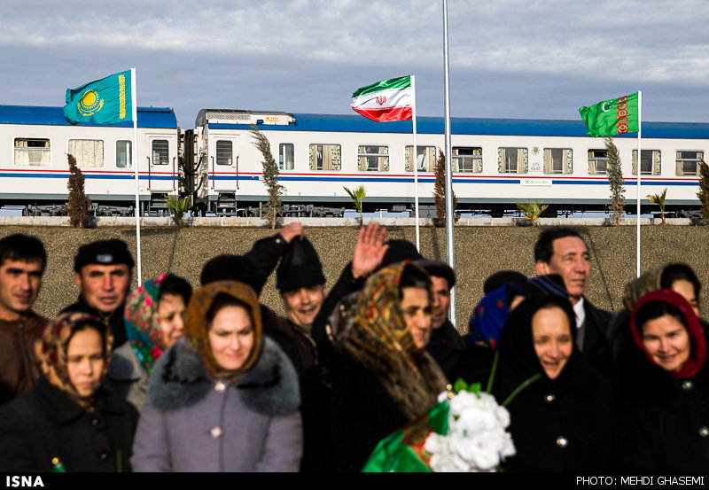 تصاویر/افتتاح‌ خط‌‌ راه آهن‌ مشترک‌ ایران با دو کشور