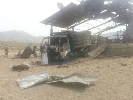 تصاویری از حمله جنگنده‌های سعودی به زیرساختهای یمن