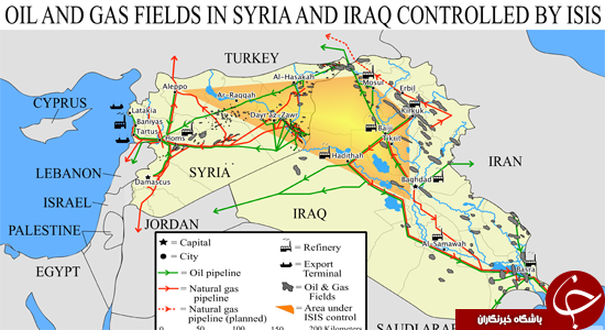 چاه‌های‌نفت داعش درعراق و سوریه+تصاویر