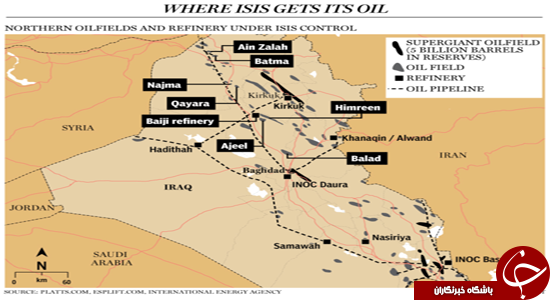 چاه‌های‌نفت داعش درعراق و سوریه+تصاویر