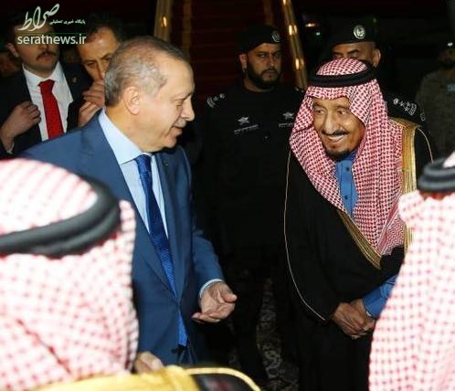 ملک سلمان در ریاض از اردوغان استقبال کرد