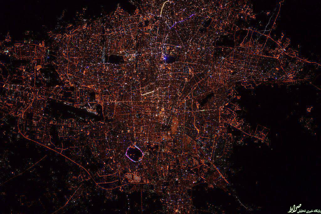 عکس فضایی جالب از تهران