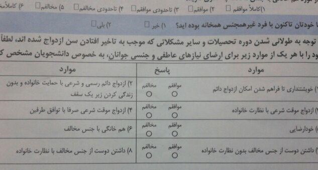 نظرسنجی نامتعارف از دانشجویان+تصاویر