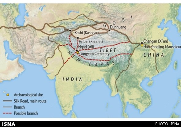 کشف یکی از شاخه‌های جاده ابریشم