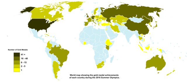 نقشه مدال‌آوری کشورها در المپیک +تصاویر