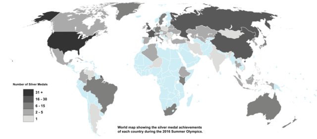 نقشه مدال‌آوری کشورها در المپیک +تصاویر