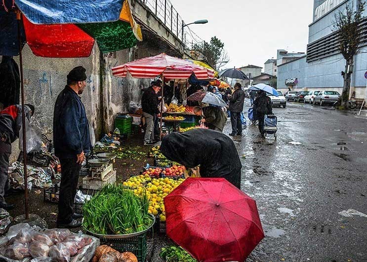 بارش باران پاییزی در رشت/تصاویر