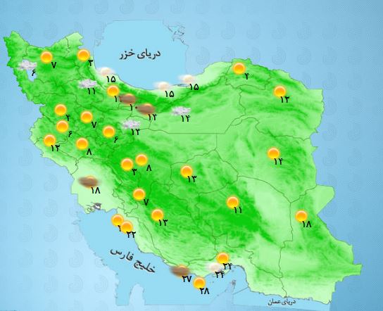 کاهش موقت آلودگی در شهرهای بزرگ+جدول