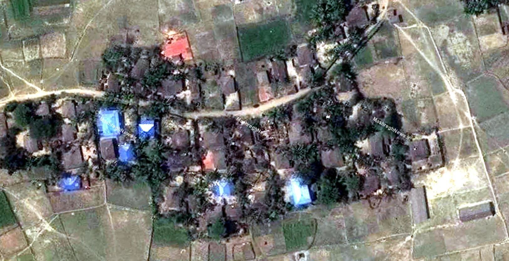 آتش‌زدن خانه‌های مسلمانان میانمار +تصاویر