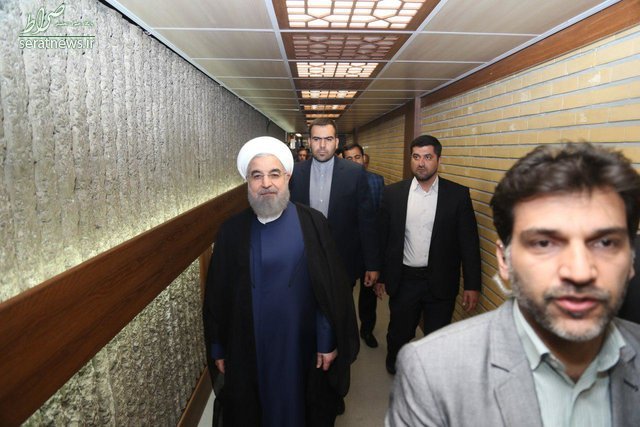روحانی در سازمان صداوسیما برای ضبط برنامه‌ +عکس