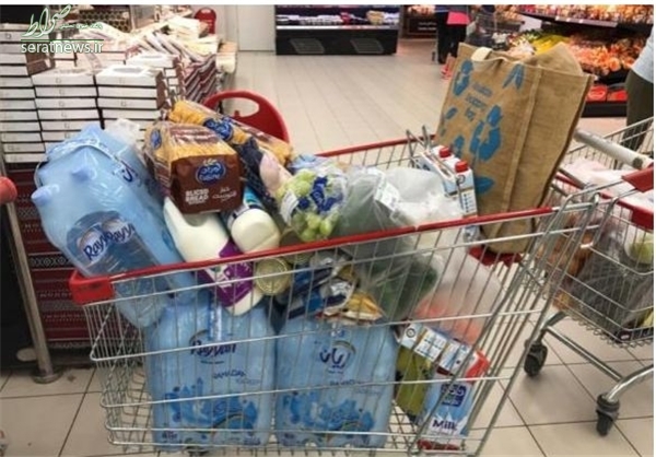 هجوم مردم قطر به فروشگاه‌ها برای ذخیره مواد غذایی +عکس