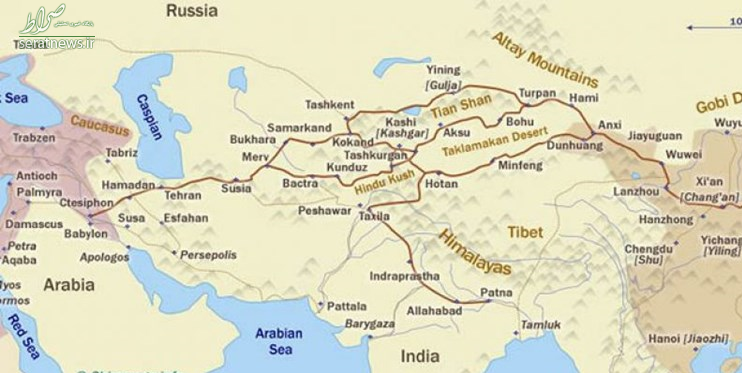 دلایل حذف ایران از راه ابریشم جدید