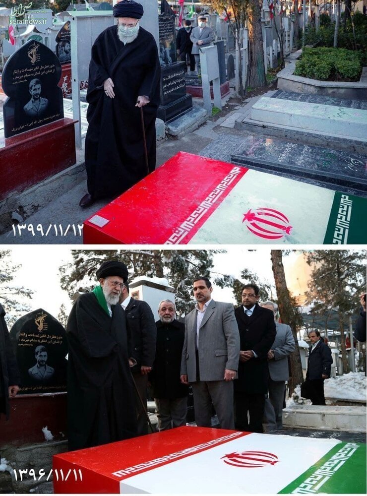 عکس/ دو تصویر متفاوت از رهبر انقلاب؛ قبل و بعد از کرونا