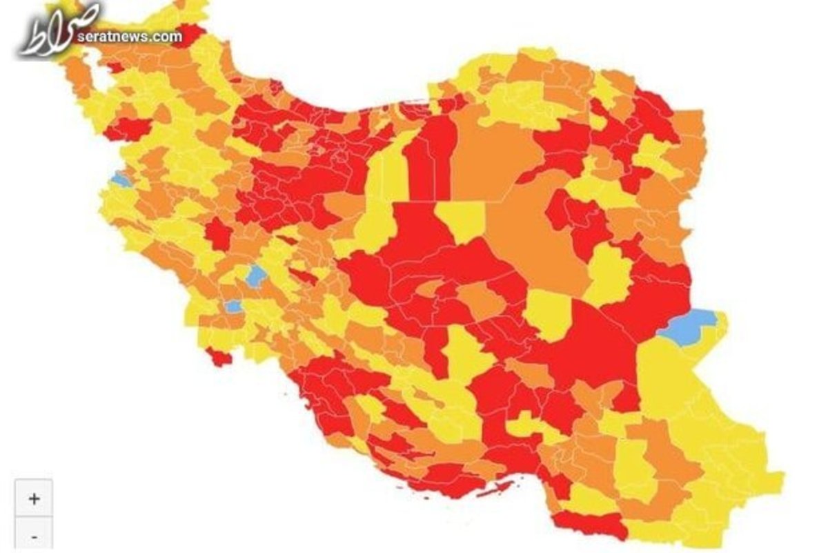 تعداد شهر‌های قرمز کرونایی کاهش یافت/ تهران نارنجی شد