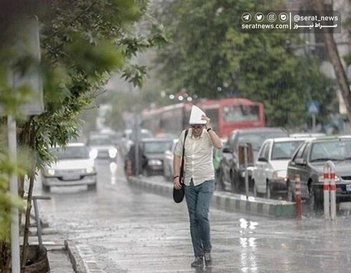 وقوع رگبار باران و رعد و برق در ۹ استان