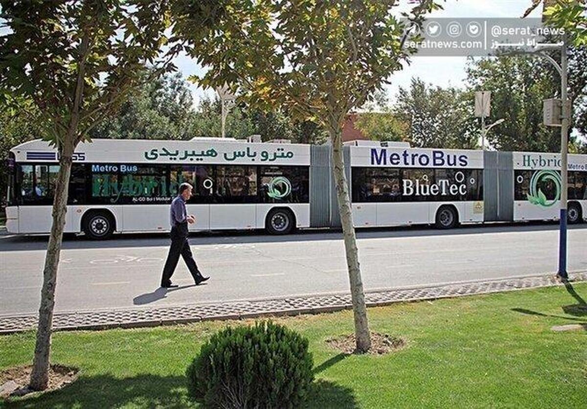 تست گرم دومین «متروباس» تهران در خط خاوران - آزادی
