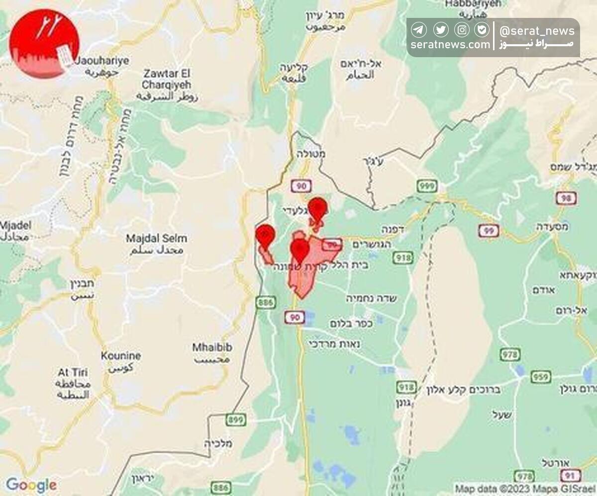 حمله موشکی از جنوب لبنان به اسرائیل
