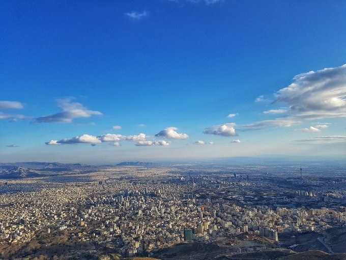 عکس| آسمان امروز تهران