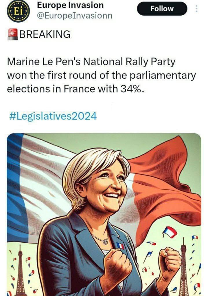 پایان رای گیری انتخابات فرانسه؛ ماری لوپن پیروز شد