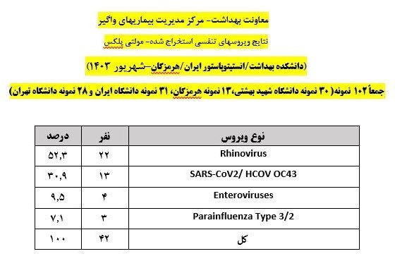 سرماخوردگی و کرونا ۲ ویروس شایع تنفسی در کشور