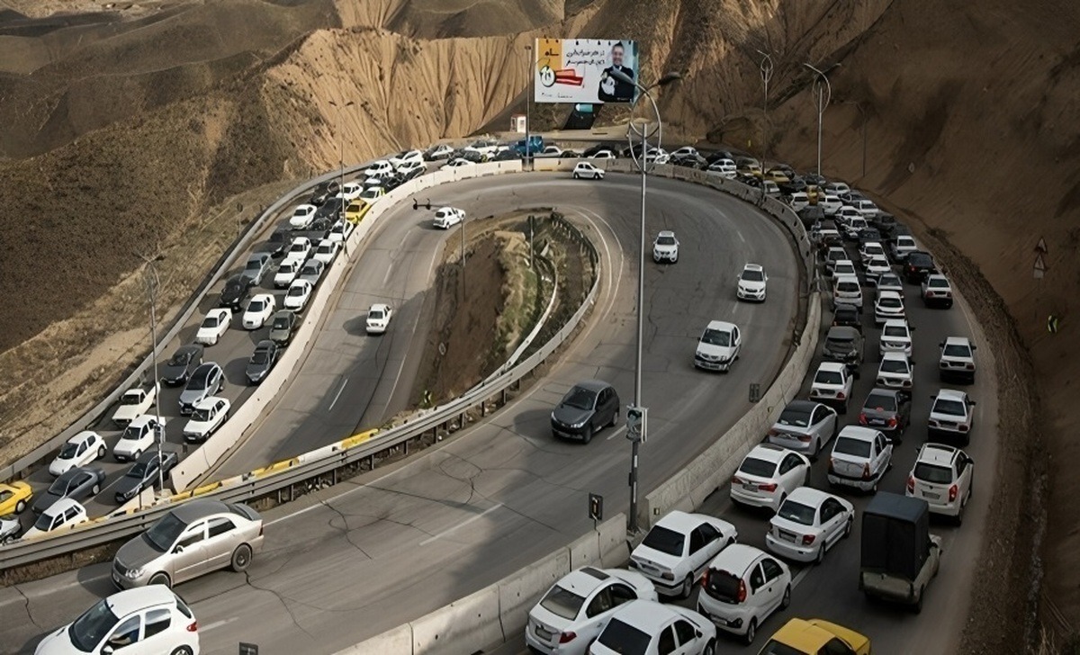 ترافیک سنگین در محور چالوس | از ساعت ۱۱ صبح جاده چالوس یکطرفه خواهد شد